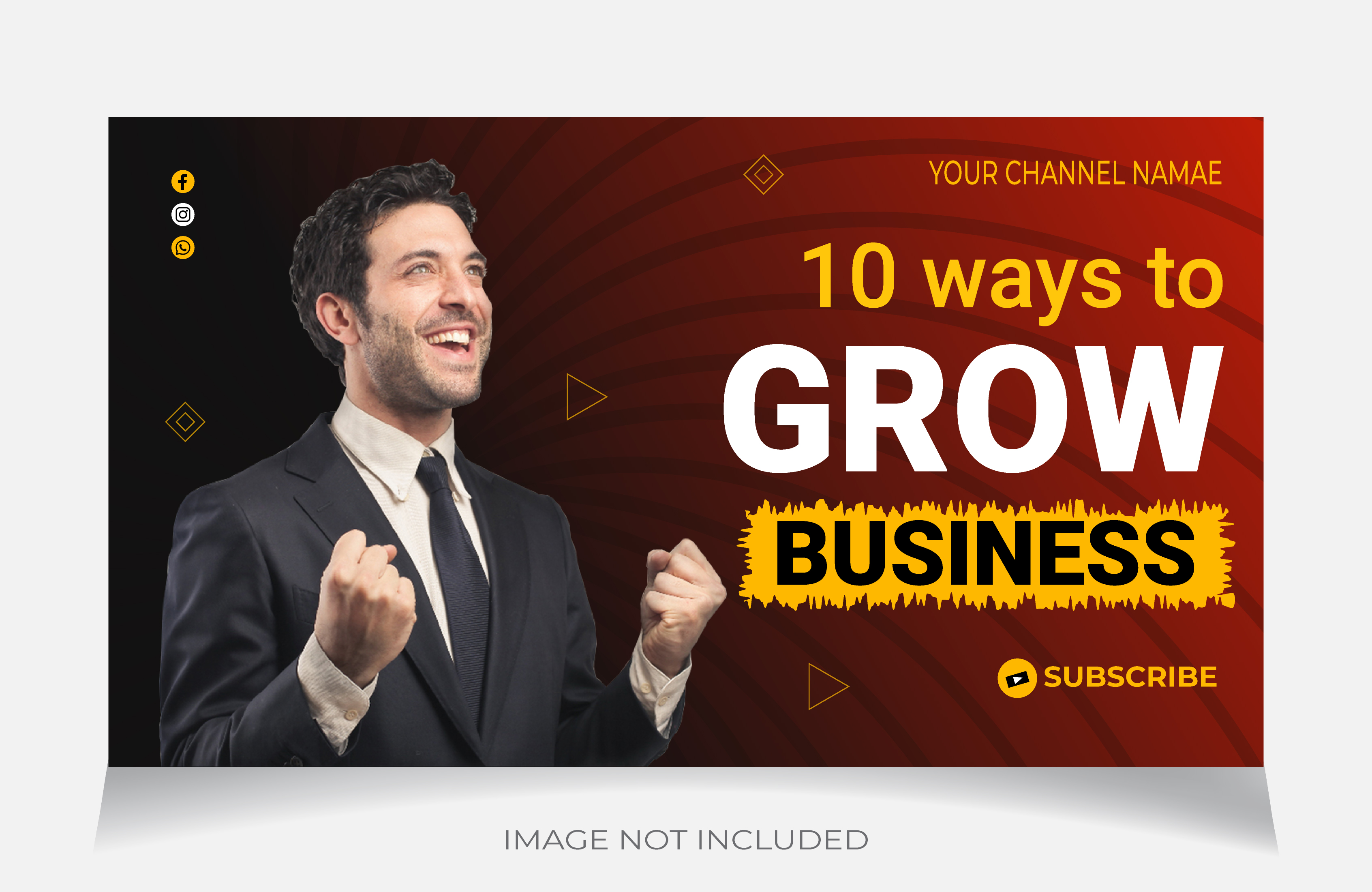 Grow Business Youtube thumbnail design Template